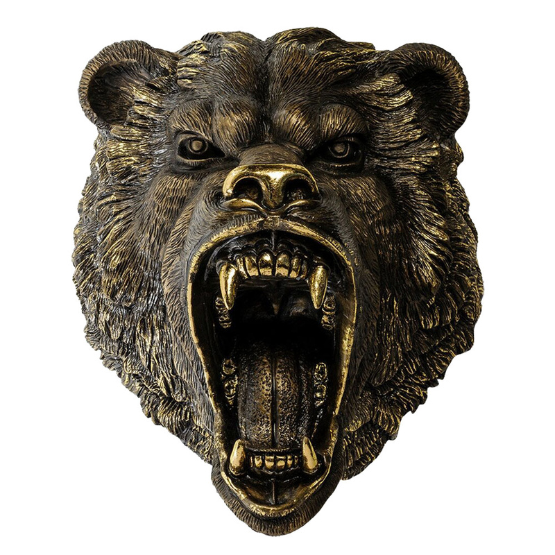 Голова декоративная злой медведь