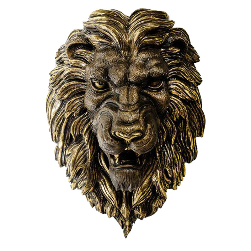 Голова льва с оскалом бронза